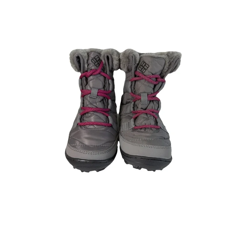 Columbia Youth Minx‎ Shorty Omni-heat WP Hiking Boot Gray/Pink Size 1Y No Box